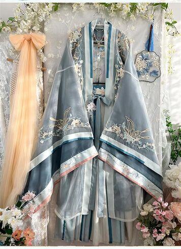 الأسلوب الصيني هانفو القديم تانغ مينغ دانست دير رقص أزياء تشيونغسام تنورة ملابس Cosplay Hanfu Princess Dress in Kuwait