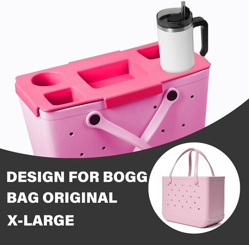 أعلى درج منظم لحقيبة Bogg ، حامل الكأس وغطاء تخزين متوافق مع Bogg Bag XL ، صندوق تخزين متعدد الوظائف مقاوم للماء لـ Stanley - Travel Camping Travel (White) in Kuwait