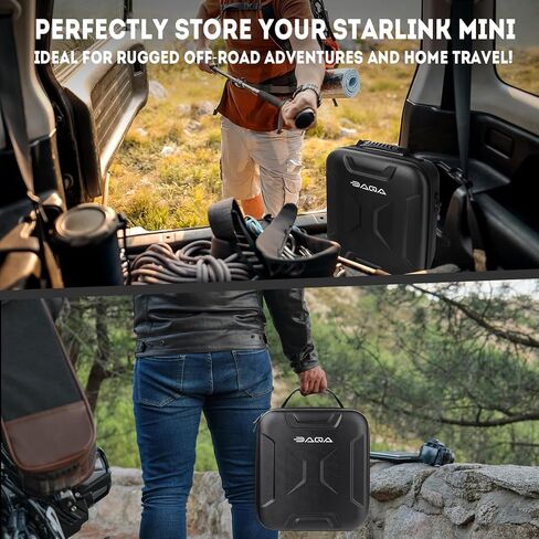Ultra-Light Case for Starlink Mini – Waterproof, Shockproof EVA Starlink Case Shoulder Star Link Bag with Dual Carry Options | Ideal Starlink Mini Accessories in Saudi Arabia