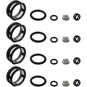 Superior Fuel Injector Kit, 4 Sets Orings Filters Pintle Caps for 1996 Nissan Altima XE Sedan 4-Door in Saudi Arabia