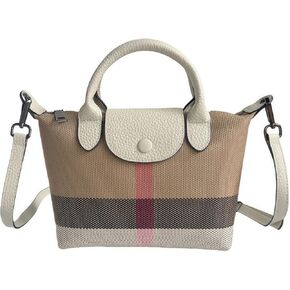 Designer women's Handbag Vintage Leather Shoulder Bag real Leather Canvas Construction women's top-handle bag in Saudi Arabia