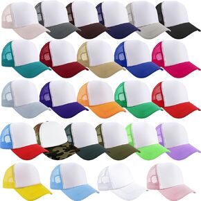26 Pcs Kids DIY Sublimation Trucker Hats Summer Baseball Caps Adjustable Mesh Hats for Running Cycling Outdoor Sports in Kuwait