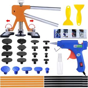 طقم إصلاح Dent Paintless - 36pcs Dent Puller ، مجموعة إزالة Dent مع عروض قابلة للتعديل معتدل ذهبي دنت لإزالة جسم الأوتوماتي in Kuwait