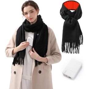 Rechargeable Heated Scarf for Women Men with 5000mAh Power Bank, 13-Hour Heating and 3 Temperature for Gifts in Saudi Arabia