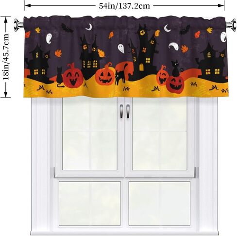 Sage Green Leaf Valance Stain for Windows ، Starke Tracte Strain Strain Pocket Pocket للمطبخ/الحمام/غرفة المعيشة 54 "× 18" in Saudi Arabia