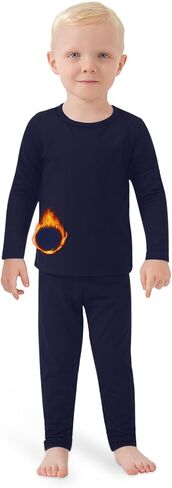 Rupy Kids Thermal Underwear Set Fleece Lined Long Johns for Toddler Boys Girls 2T-5T Soft Base Layer for Winter in Saudi Arabia