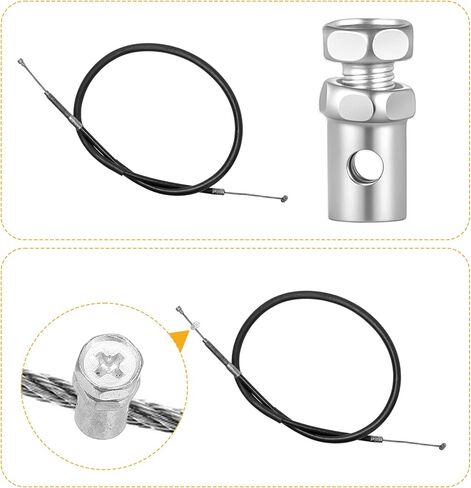 20Pcs Throttle Cable Ends, Universal 1/8" Throttle Cable Stop Nipples Clutch Brake Ends Repair for Bike Go Kart Motorcycles Lawn Mowers Tractors (Silver) in Saudi Arabia