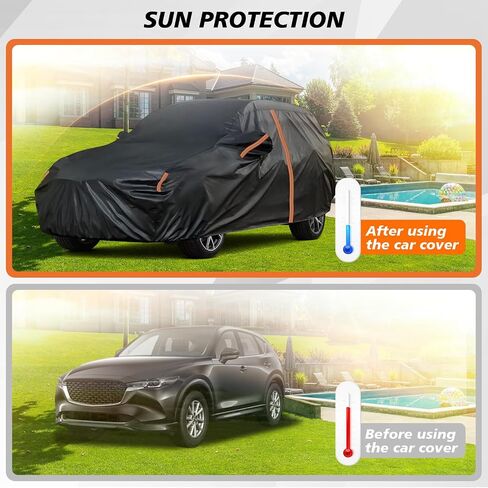 Cover for Mazda CX-5, CX5 Cover 2013-2025, Custom Fit Mazda CX-5 Cover, Outdoor Car Cover All Weather Sun UV Snow HailProtection, Full Exterior SUV Cover with Door Zipper/Reflective Strip in Saudi Arabia
