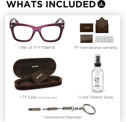 Tom Ford FT5881-B Square Shape Eyeglass Frame With Luxury Eyewear Kit in Saudi Arabia