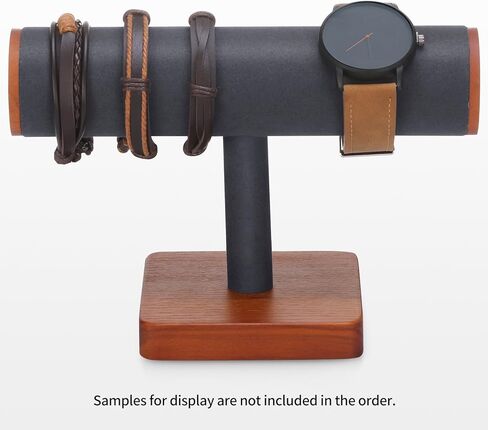 T-Bar Bracelet Display Stand, Wooden Base Jewelry Holder, Space Saving Design for Personal Use and Vendors (Old Lace) in Saudi Arabia