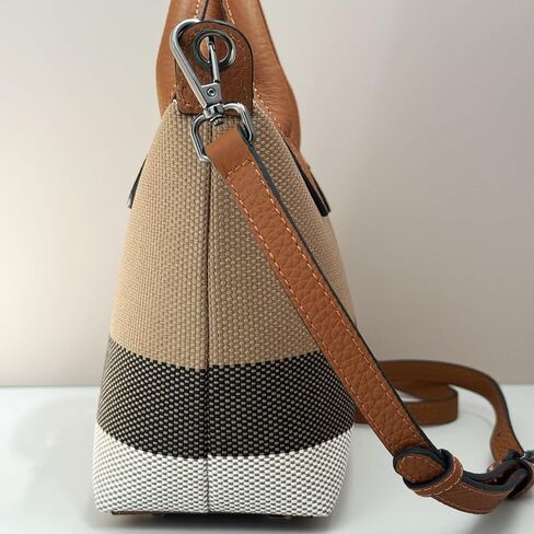 Designer women's Handbag Vintage Leather Shoulder Bag real Leather Canvas Construction women's top-handle bag in Saudi Arabia