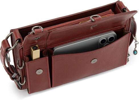 Wrangler Y2K Purse Small Shoulder Bag for Women with Western Detachable Charms & Multiple Pockets in Saudi Arabia
