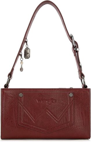 Wrangler Y2K Purse Small Shoulder Bag for Women with Western Detachable Charms & Multiple Pockets in Saudi Arabia