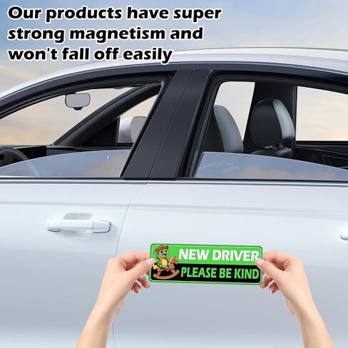 5Pcs Turtle Novice Driver Car Stickers, Beginner Magnet Supplies for Car Student Driver Sign, Lovely New Driver Sticker Supplies Suitable for Keeping a Safe Distance on The Road in Saudi Arabia