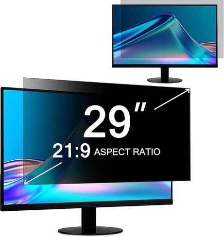 ZOEGAA 14 Inch Laptop Privacy Screen Filter, for 16:10 Widescreen Monitors -Dell HP Acer Samsung Lenovo ASUS Toshiba, Removable Privacy Screen Anti-Peeping, Anti Blue Light Blocking and Anti Glare in Saudi Arabia