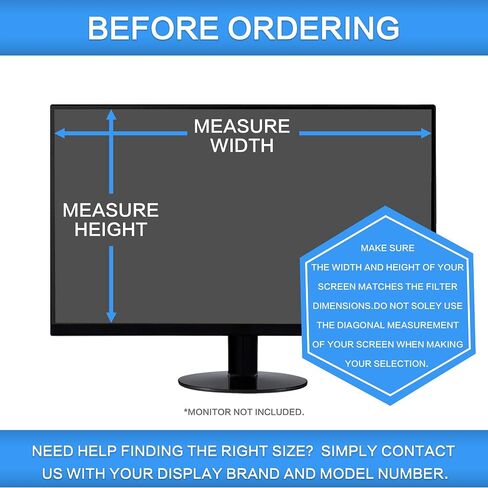 ZOEGAA 14 Inch Laptop Privacy Screen Filter, for 16:10 Widescreen Monitors -Dell HP Acer Samsung Lenovo ASUS Toshiba, Removable Privacy Screen Anti-Peeping, Anti Blue Light Blocking and Anti Glare in Saudi Arabia