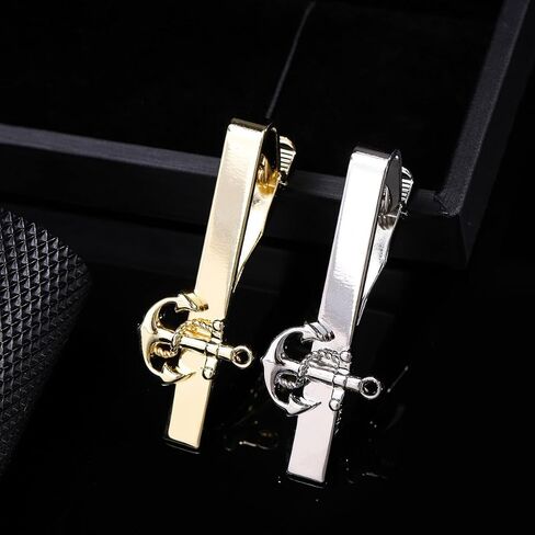 Novelty Silver Tie Clips for Men Unique Leaf Piano Anchor Note Tie Bar Neckties for Regular Wedding Business Tie Pin Clips in Saudi Arabia