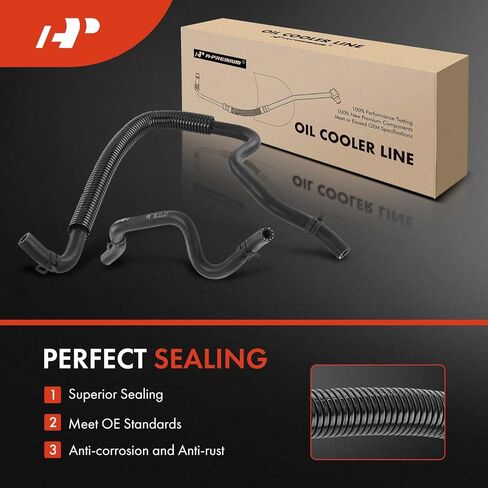 A-Premium Automatic Transmission Oil Cooler Line Hose Assembly Compatible with Dodge Grand Caravan, Caravan & Chrysler Town & Country & Plymouth Voyager, Grand Voyager, 1998, Inlet and Outlet in Saudi Arabia