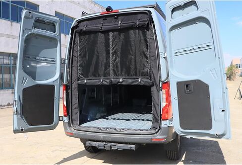 Upgrade Bug Screen for Mercedes-Benz Sprinter High Roof, Rear Door Bug Mesh Screen, Weighted Bottom Seam for Wind Resistance, Extra Privacy Panel, Center Zipper Closure in Saudi Arabia