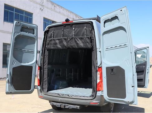 Upgrade Bug Screen for Mercedes-Benz Sprinter High Roof, Rear Door Bug Mesh Screen, Weighted Bottom Seam for Wind Resistance, Extra Privacy Panel, Center Zipper Closure in Saudi Arabia
