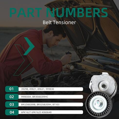 90K-39298A Engine Serpentine Belt Drive Kit Fit for Ford F-150/F150 2014-2023 V8 5.0L, Belt Tensioner OE 39298 999830A BR3E6B209HC, Serpentine Belt OE 6PK1627 6PK1625 K060640 in Saudi Arabia