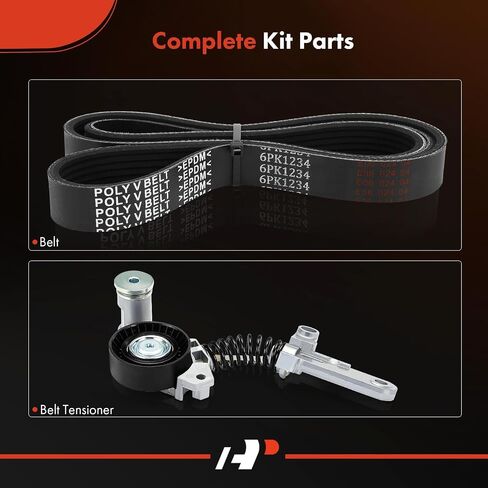 A-Premium Engine Serpentine Belt Drive Kit متوافقة مع سيارات Toyota & Scion-Corolla 2014-2020 ، Corolla IM 2017-2018 ، C-HR CHR 2018-2020/2022 ، IM 2016-1.8L 2.0L in Saudi Arabia