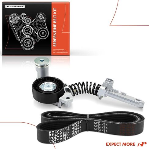 A-Premium Engine Serpentine Belt Drive Kit متوافقة مع سيارات Toyota & Scion-Corolla 2014-2020 ، Corolla IM 2017-2018 ، C-HR CHR 2018-2020/2022 ، IM 2016-1.8L 2.0L in Saudi Arabia