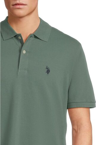 U.S. Polo Assn. Solid Cotton Pique Polo with Small Pony Blue Raft XX-Large (2X) in Saudi Arabia