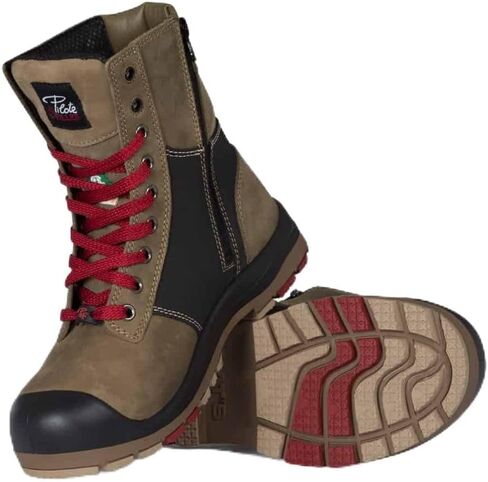 P&F Workwear 8" Steel toe work boots for Women | with zipper - PF368 in Saudi Arabia