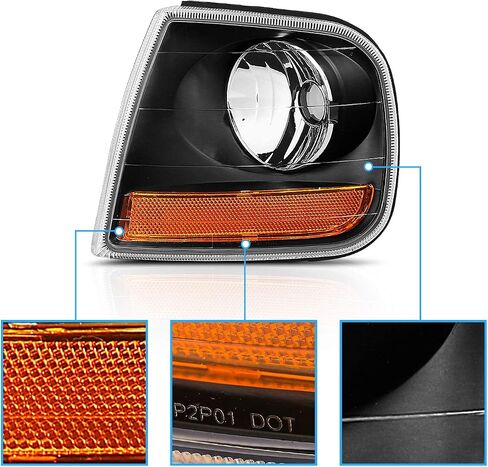 AmeriLite Black Corner Turn Signal Lights For Ford Expedition / F150 - Passenger and Driver Side in Saudi Arabia