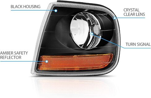AmeriLite Black Corner Turn Signal Lights For Ford Expedition / F150 - Passenger and Driver Side in Saudi Arabia
