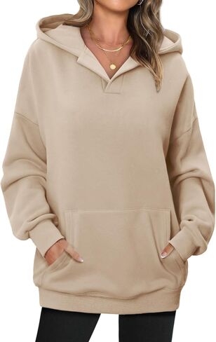 فقط النساء الأساسيات هوديز pullover sweatshirt طويلة الأكمام الكنغر جيب جيب سترة أساسية in Saudi Arabia