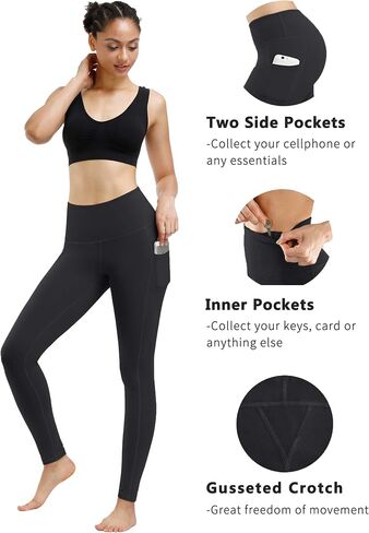 Fengbay 3 Pack High Waist Yoga Pants,Yoga Pants for Women Tummy Control Workout Pants 4 Way Stretch Leggings with Pockets in Saudi Arabia