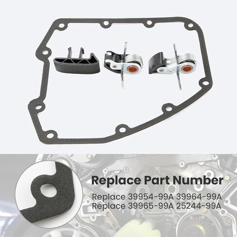Cam Chain Tensioner with Cover Gasket and Guide Compatible with 1999-2006 Har-ley Twin Cam Electra Glide FLHT, Cam Chain Tensioner Complete Kit Replace 39954-99A 39964-99A 39965-99A 25244-99A in Saudi Arabia
