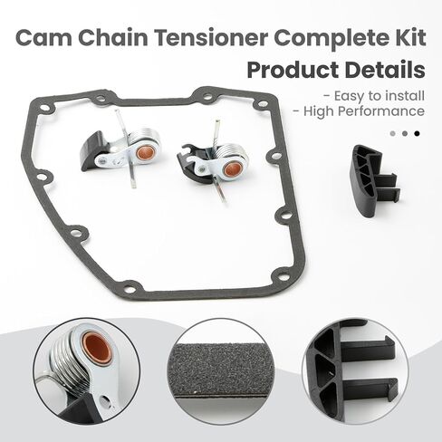 Cam Chain Tensioner with Cover Gasket and Guide Compatible with 1999-2006 Har-ley Twin Cam Electra Glide FLHT, Cam Chain Tensioner Complete Kit Replace 39954-99A 39964-99A 39965-99A 25244-99A in Saudi Arabia