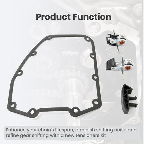 Cam Chain Tensioner with Cover Gasket and Guide Compatible with 1999-2006 Har-ley Twin Cam Electra Glide FLHT, Cam Chain Tensioner Complete Kit Replace 39954-99A 39964-99A 39965-99A 25244-99A in Saudi Arabia