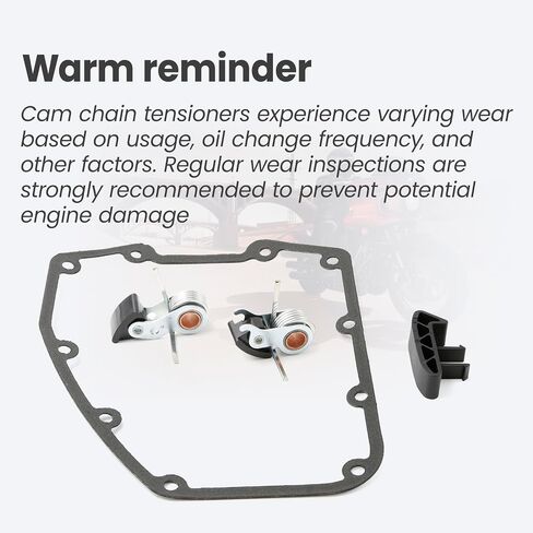 Cam Chain Tensioner with Cover Gasket and Guide Compatible with 1999-2006 Har-ley Twin Cam Electra Glide FLHT, Cam Chain Tensioner Complete Kit Replace 39954-99A 39964-99A 39965-99A 25244-99A in Saudi Arabia