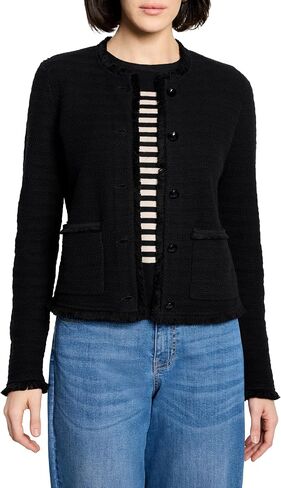 Nic+Zoe Women's Fringe Mix Femme Jacket in Saudi Arabia