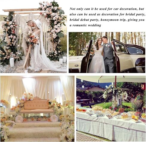 4 PCS Just Married Car Decorations, Bridal Magnets Window Decal Hanging Sign Banner Decor, Removable Just Married Honeymoon Wedding Sticker for Car Window Door Tailgate in Saudi Arabia