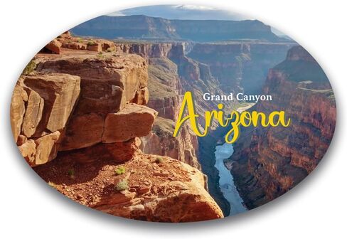 Magnet Me Up Arizona Grand Canyon Scenic Oval Magnet Decal, 4x6 Inch, Heavy Duty Automotive Magnet for Car Truck SUV Or Any Other Magnetic Surface, for Nature Enthusiasts, Made in USA in Saudi Arabia