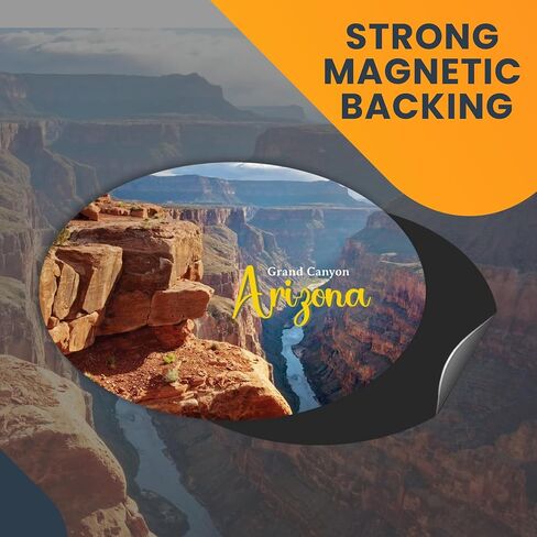 Magnet Me Up Arizona Grand Canyon Scenic Oval Magnet Decal, 4x6 Inch, Heavy Duty Automotive Magnet for Car Truck SUV Or Any Other Magnetic Surface, for Nature Enthusiasts, Made in USA in Saudi Arabia