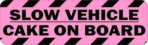 StickerTalk Pink Slow Vehicle Cake on Board Magnet, 10 inches by 3 inches in Saudi Arabia