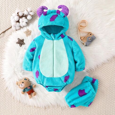 Baby Halloween Costume Unisex Baby Boy Girl Animal Costumes Long Sleeve Hooded Romper Jumpsuits Cute Outfits in Saudi Arabia