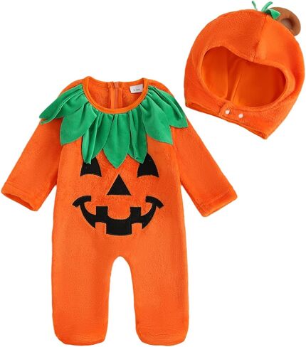 طفل بويز فتيات الهالوين الزي طويل الأكمام اليقطين رومبير لطيف الأطفال حديثي الولادة in Kuwait