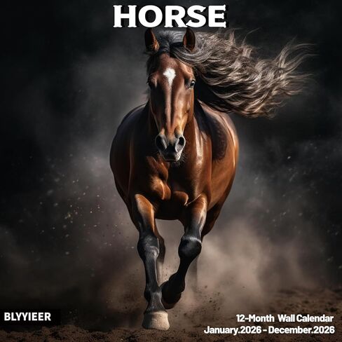 2025 Wall Calendar,Calendar 2025,Horse Cattle Monthly Wall Calendar, 12" x 24" Open,Family Planner Calendar Jul.2024 - Dec.2025,Home & Office Organizer,Hangable,Giftable in Kuwait