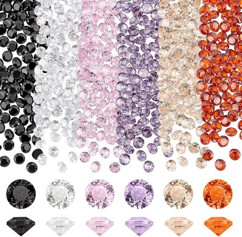 Ph Pandahall 300pcs 3mm Zirconia Zirconia Stone ، 6 ألوان الصف A Faceted Cz Diamante Rhinestone Gems Small Zirconia Gems Cabochons Stones for Enring Bracelet Art Art Crafts Jewelry Making Jewelry in Saudi Arabia