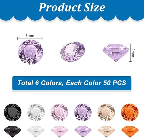Ph Pandahall 300pcs 3mm Zirconia Zirconia Stone ، 6 ألوان الصف A Faceted Cz Diamante Rhinestone Gems Small Zirconia Gems Cabochons Stones for Enring Bracelet Art Art Crafts Jewelry Making Jewelry in Saudi Arabia