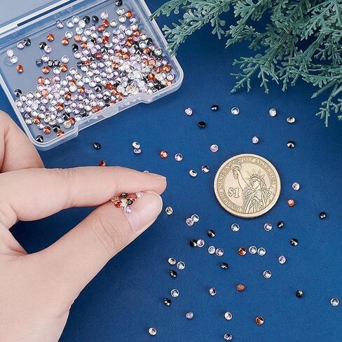 Ph Pandahall 300pcs 3mm Zirconia Zirconia Stone ، 6 ألوان الصف A Faceted Cz Diamante Rhinestone Gems Small Zirconia Gems Cabochons Stones for Enring Bracelet Art Art Crafts Jewelry Making Jewelry in Saudi Arabia