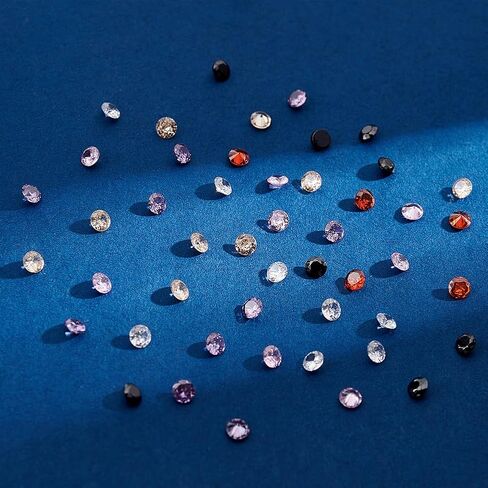 Ph Pandahall 300pcs 3mm Zirconia Zirconia Stone ، 6 ألوان الصف A Faceted Cz Diamante Rhinestone Gems Small Zirconia Gems Cabochons Stones for Enring Bracelet Art Art Crafts Jewelry Making Jewelry in Saudi Arabia