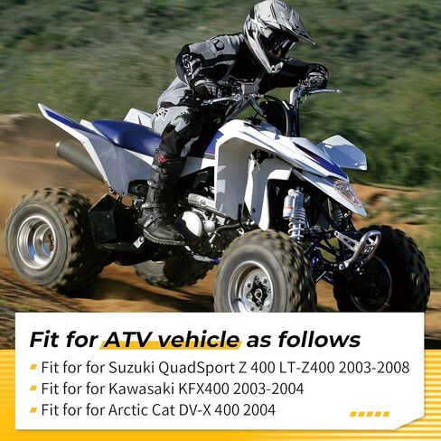 M MATI "+3" Stainless Braided Brake Lines Kit for Kawasaki KFX400 2003-2004 for Suzuki QuadSport Z 400 LT-Z400 2003-2008 for Arctic Cat DV-X 400 2004 43095-S007 59480-07G11 59240-07G11 3406-044 in Saudi Arabia
